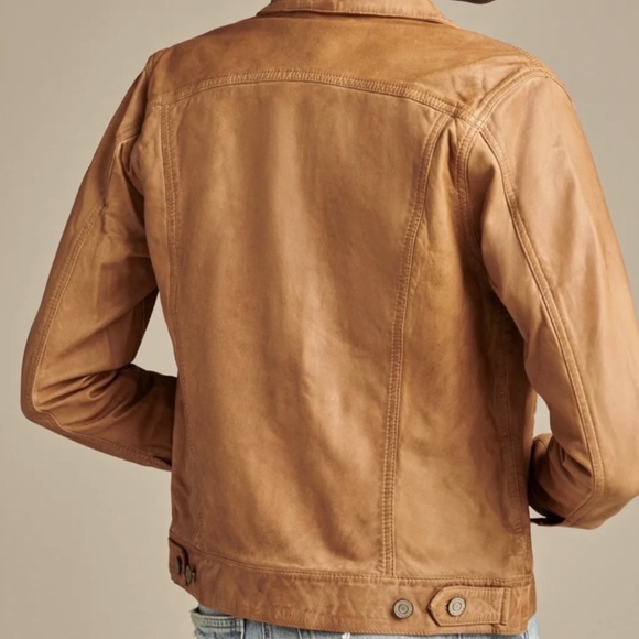 Lucky Brand Leather Trucker Jacket - Picture 2 of 2